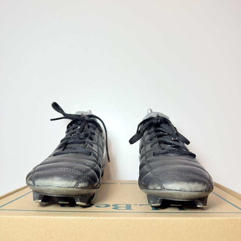 Vintage Mens 9.5 Nike Air Zoom ZM Total 90 Soccer Cleats Black Silver Leather - Picture 6 of 13